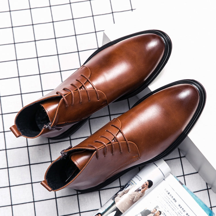 Stivali casual uomo in pelle punta britannica 38-45