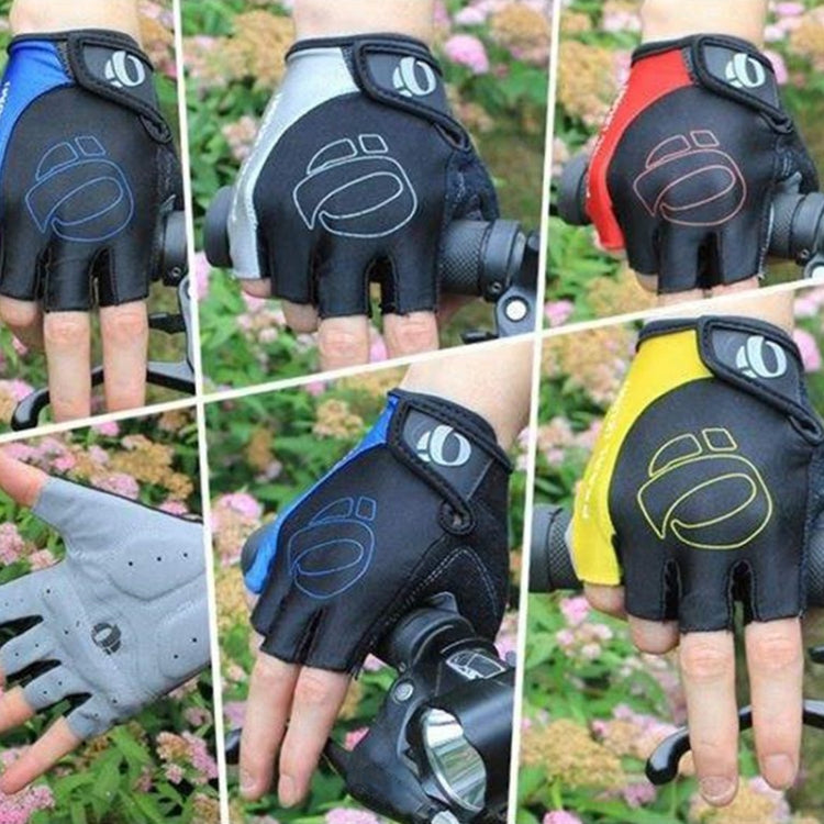 Guanti mezze dita ciclismo silicone anti-shock S-XL