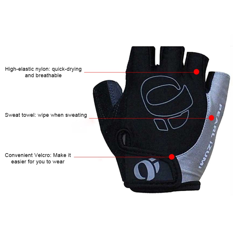 Guanti mezze dita ciclismo silicone anti-shock S-XL