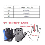 Guanti mezze dita ciclismo silicone anti-shock S-XL