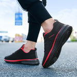 JD-9088 Scarpe da uomo per il tempo libero con fondo morbido tessuto a mosca autunnale Paio di scarpe da corsa, 37, 38, 39, 40, 41, 42