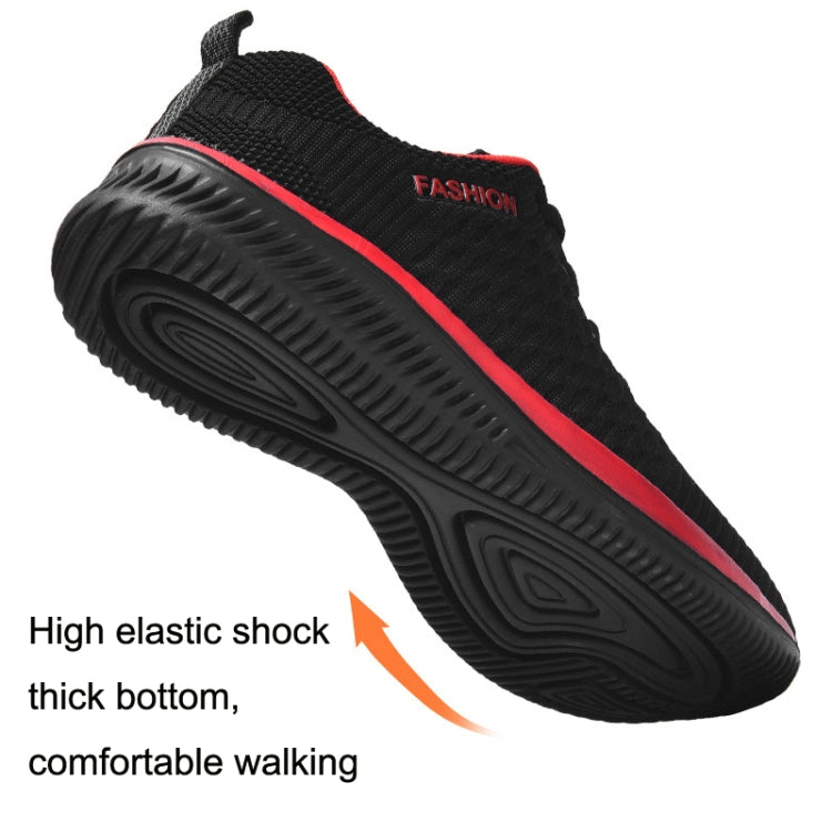 JD-9088 Scarpe da uomo per il tempo libero con fondo morbido tessuto a mosca autunnale Paio di scarpe da corsa, 37, 38, 39, 40, 41, 42