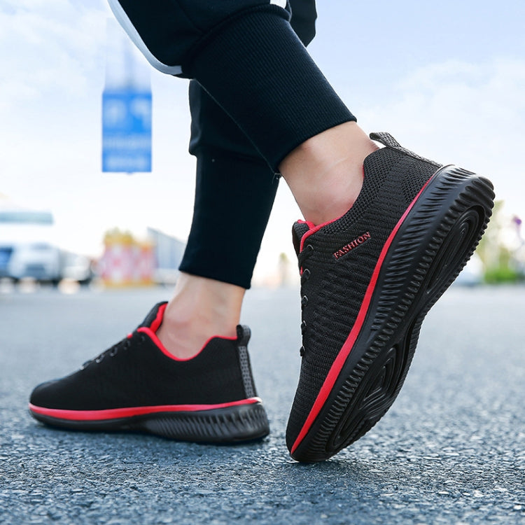 JD-9088 Scarpe da uomo per il tempo libero con fondo morbido tessuto a mosca autunnale Paio di scarpe da corsa, 43, 44, 45, 46, 47, 48
