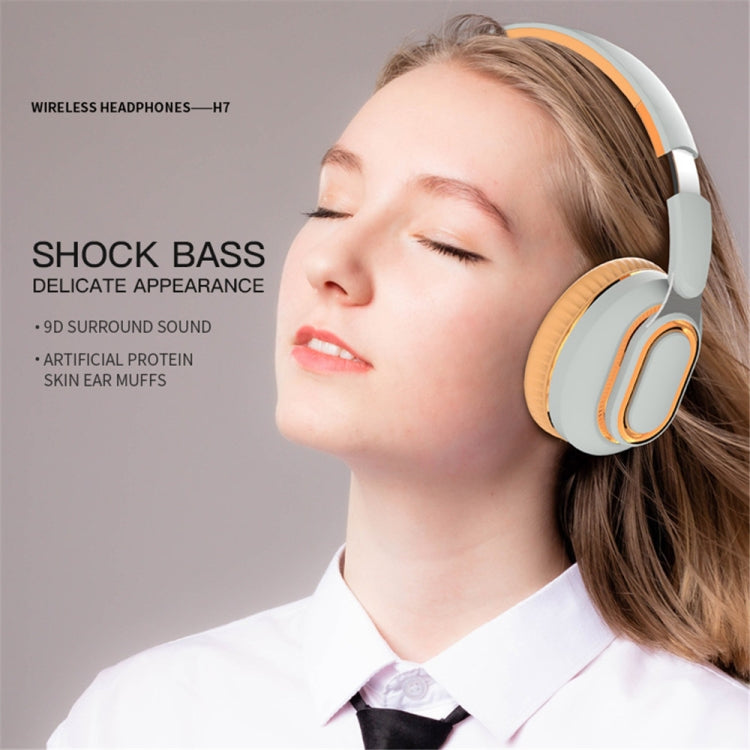 Auricolari Bluetooth Wireless H7 pieghevoli con microfono