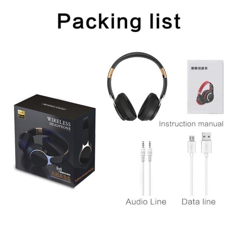 Cuffie wireless pieghevoli con microfono Bluetooth V5.0
