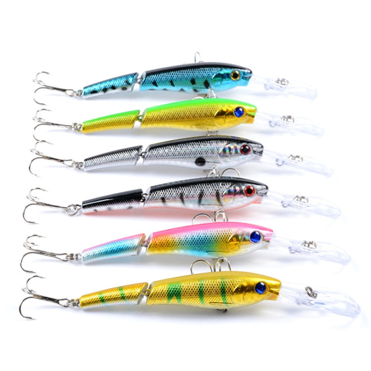 6 PCS M0208 13.3cm/13.4g Lure Bionic Multi-section Mino Fake Lure Plastic Lure, M0208 1, M0208 2, M0208 3, M0208 4, M0208 5, M0208 6