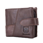 BUFF CAPTAIN 01 Portafoglio orizzontale multifunzionale con fibbia in pelle vintage staccabile, 01(Coffee), 01(Brown)