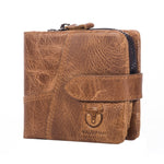 BUFF CAPTAIN 01 Portafoglio orizzontale multifunzionale con fibbia in pelle vintage staccabile, 01(Coffee), 01(Brown)