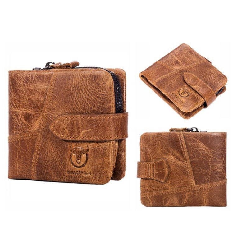 BUFF CAPTAIN 01 Portafoglio orizzontale multifunzionale con fibbia in pelle vintage staccabile, 01(Coffee), 01(Brown)