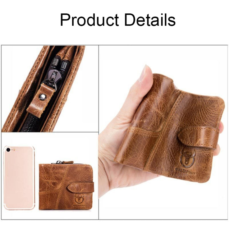 BUFF CAPTAIN 01 Portafoglio orizzontale multifunzionale con fibbia in pelle vintage staccabile, 01(Coffee), 01(Brown)