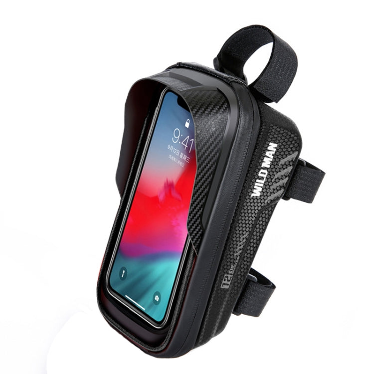 WILD MAN E12 1L EVA Hard Shell Mountain Bike Borsa frontale impermeabile e resistente all'usura, E12 (Red), E12 (Black)