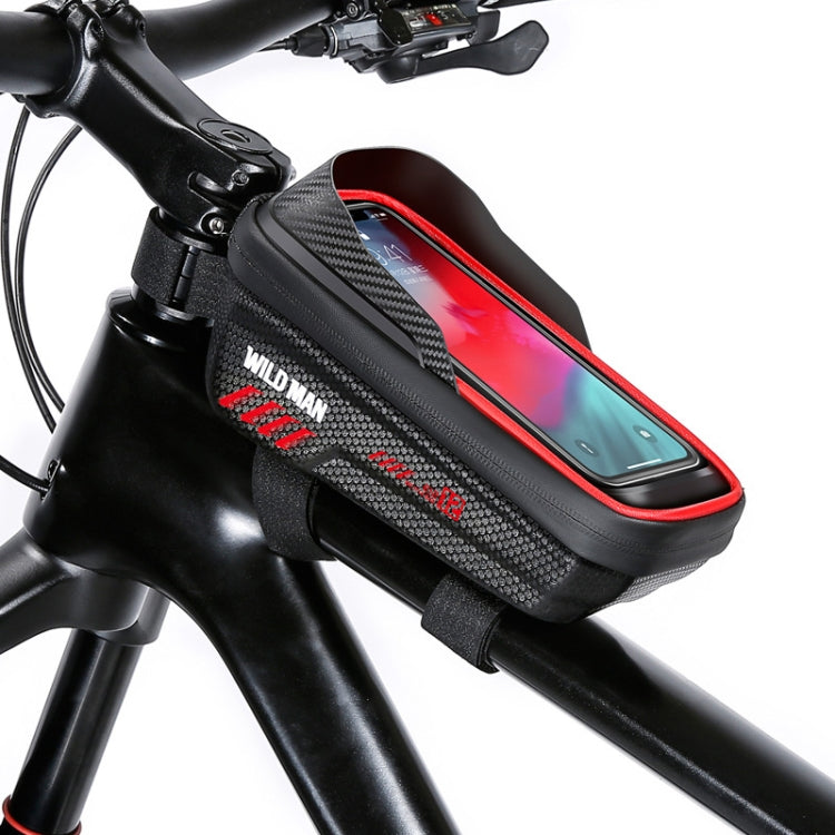 WILD MAN E12 1L EVA Hard Shell Mountain Bike Borsa frontale impermeabile e resistente all'usura, E12 (Red), E12 (Black)