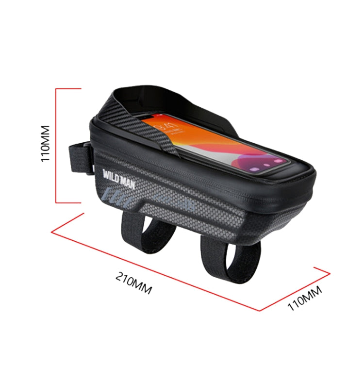 WILD MAN E12 1L EVA Hard Shell Mountain Bike Borsa frontale impermeabile e resistente all'usura, E12 (Red), E12 (Black)