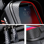 WILD MAN E12 1L EVA Hard Shell Mountain Bike Borsa frontale impermeabile e resistente all'usura, E12 (Red), E12 (Black)