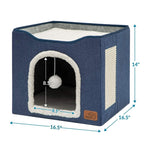 Sgabello per animali domestici Cuccia per animali domestici Sgabello pieghevole per interni Cuccia per cani, 41 x 41 x 35cm