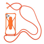 Custodia per cinturino in cordino in silicone per telefono cellulare universale con tracolla staccabile
