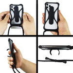 Custodia per cinturino in cordino in silicone per telefono cellulare universale con tracolla staccabile