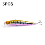 5 PCS M0205 9,6 cm / 9,8 g Minnow Bionic Fake Bait Esca rigida galleggiante in plastica, M0205 1, M0205 2, M0205 3, M0205 4, M0205 5, M0205 6