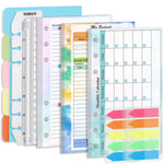 A6 6 Hole Budget Book Inserto per manuale di base di ricambio a fogli mobili,Spec:, Kit 1, 3 In 1, Monthly Plan 56 Sheets, Budget Page 56 Sheets, Weekly Plan 108 Sheets