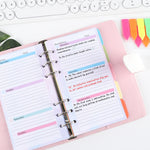 A6 6 Hole Budget Book Inserto per manuale di base di ricambio a fogli mobili,Spec:, Kit 1, 3 In 1, Monthly Plan 56 Sheets, Budget Page 56 Sheets, Weekly Plan 108 Sheets