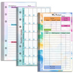 A6 6 Hole Budget Book Inserto per manuale di base di ricambio a fogli mobili,Spec:, Kit 1, 3 In 1, Monthly Plan 56 Sheets, Budget Page 56 Sheets, Weekly Plan 108 Sheets