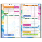 A6 6 Hole Budget Book Inserto per manuale di base di ricambio a fogli mobili,Spec:, Kit 1, 3 In 1, Monthly Plan 56 Sheets, Budget Page 56 Sheets, Weekly Plan 108 Sheets