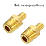 Ugelli filettati Valvola di riempimento del serbatoio del carburante in ottone nichelato massiccio per compressore d'aria, 5PCS 1/4 NPT, 5PCS 1/8 NPT, 5PCS M10