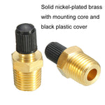 Ugelli filettati Valvola di riempimento del serbatoio del carburante in ottone nichelato massiccio per compressore d'aria, 5PCS 1/4 NPT, 5PCS 1/8 NPT, 5PCS M10