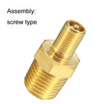 Ugelli filettati Valvola di riempimento del serbatoio del carburante in ottone nichelato massiccio per compressore d'aria, 5PCS 1/4 NPT, 5PCS 1/8 NPT, 5PCS M10