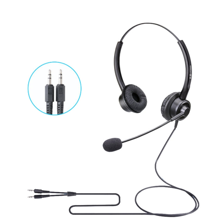 VT200D Cuffia telefonica con doppio orecchio Cuffia per operatore con microfono, specifiche:, PC Double Plug, Crystal Head, Crystal Head with Tuning, PC Double Plug with Tuning, 3.5mm Single Plug with Tuning, USB Head with Tuning, Type-C With Answer Key