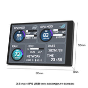 IPS da 3,5 pollici Visualizza tutto lo schermo della morsa del telaio USB del monitor del computer, Set 1 (Black), Set 1 (White), Set 2 (Black), Set 2 (White), Set 3 (Black), Set 3 (White)