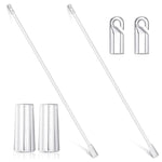 5 PZ Tende Acrilico Asta Trasparente Sposta Asta Leggera Con Manico A Gancio, Dimensioni:, 12 Inch Acrylic Transparent Rod, 17 Inch Acrylic Transparent Rod, 24 Inch Acrylic Transparent Rod