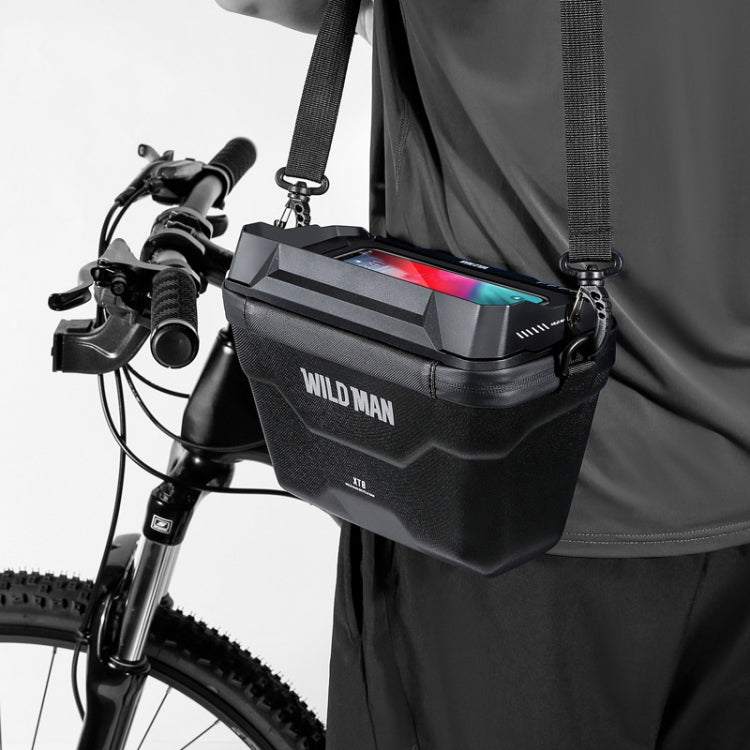 WILD MAN XT8 3L Bicycle EVA Hard Shell Touch Screen Borsa per la testa impermeabile, XT8