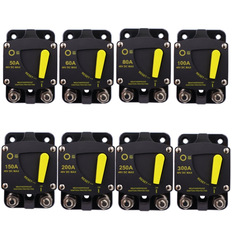 Interruttore del supporto dell'assicurazione per il ripristino dell'audio dello yacht per camper CB6, 50A, 60A, 80A, 100A, 150A, 200A, 250A, 300A