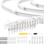 Set di guide flessibili per binari per tende di piegatura di binari in acciaio modello, dimensioni:, 3m White