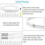 Set di guide flessibili per binari per tende di piegatura di binari in acciaio modello, dimensioni:, 3m White