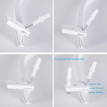 Set di guide flessibili per binari per tende di piegatura di binari in acciaio modello, dimensioni:, 3m White