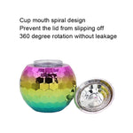 D001-2 Flash Coppa a sfera elettrolitica Palla tonda Paglia Tazza d'acqua in plastica, Rainbow Color