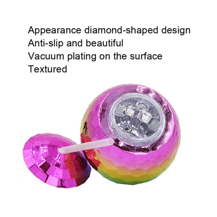 D001-2 Flash Coppa a sfera elettrolitica Palla tonda Paglia Tazza d'acqua in plastica, Rainbow Color