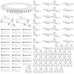Set di guide flessibili per binari per tende di piegatura di binari in acciaio modello, dimensioni:, 5m White