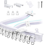 Set di guide flessibili per binari per tende di piegatura di binari in acciaio modello, dimensioni:, 5m White