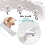 Set di guide flessibili per binari per tende di piegatura di binari in acciaio modello, dimensioni:, 5m White