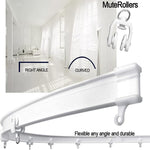 Set di guide flessibili per binari per tende di piegatura di binari in acciaio modello, dimensioni:, 5m White