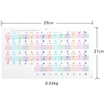 Adesivi colorati per tastiera pianoforte bambini 5 pezzi