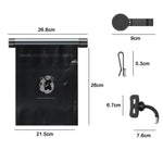 Organizer per la pulizia appeso pieghevole per sacco della spazzatura montato su auto, Titanium Grey, Piano Black