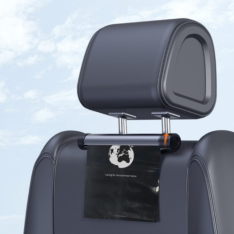 Organizer per la pulizia appeso pieghevole per sacco della spazzatura montato su auto, Titanium Grey, Piano Black