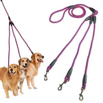 140 cm 3 in 1 guinzaglio per cani a più teste, 140cm 3 In 1 Blue, 140cm 3 In 1 Red, 140cm 3 In 1 Rose Red