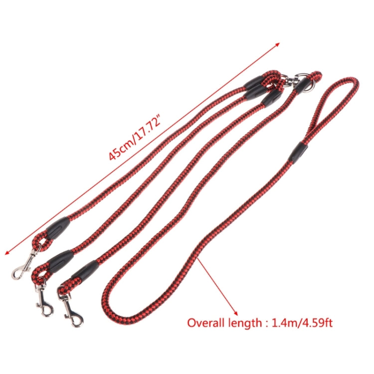 140 cm 3 in 1 guinzaglio per cani a più teste, 140cm 3 In 1 Blue, 140cm 3 In 1 Red, 140cm 3 In 1 Rose Red