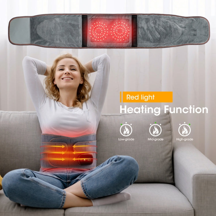 Cintura lombare riscaldante per massaggio con riscaldamento a luce rossa di ricarica USB, Lumbar Belt