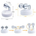 Faretto ambientale per armadietto di controllo remoto wireless RGB, C1556 Single Head 2 Lights, C1648 Single Head 2 Lights, C2755 Double Head 2 Lights, C2765 Double Head 2 Lights